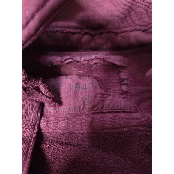 Frank & Eileen Eileen triple fleece sweatshirt Burgundy Button-Up Sz Small - Picture 3 of 6